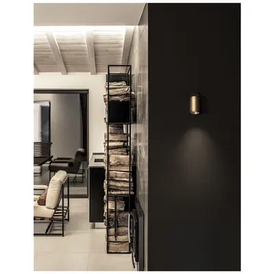 Spot INUS Negru & Satin Auriu Aluminiu LED GU10 1x10 Wat IP20 220-240 Volt Fara bec