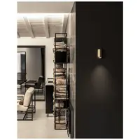 Spot INUS Negru & Satin Auriu Aluminiu LED GU10 1x10 Wat IP20 220-240 Volt Fara bec
