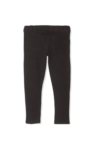 Pantaloni jegging copii bumbac - negru - confortabili - cu inchidere practica