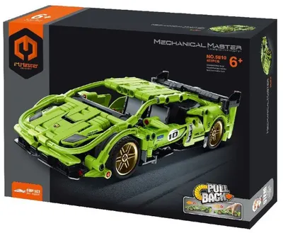 Constructor pentru copii iM.Master - Mașină sport, 457 piese, verde