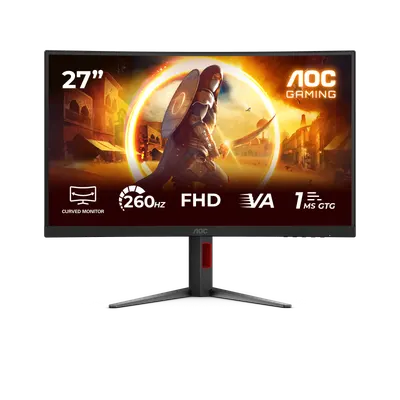 Monitor Gaming AOC C27G4Z2, 27", 1920 x 1080 pixeli, Black, Red, 3 ani Garantie