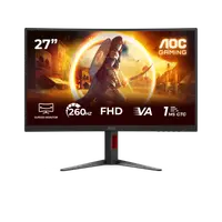 Monitor Gaming AOC C27G4Z2, 27", 1920 x 1080 pixeli, Black, Red, 3 ani Garantie