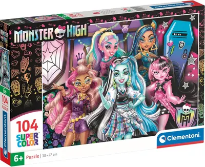 Puzzle pentru copii Clementoni din 104 piese - Monster High (varianta 1)