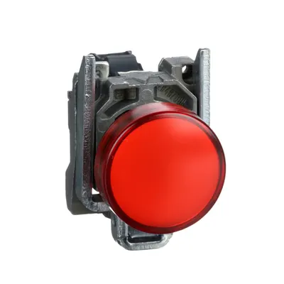 Lampa Pilot Completa Rosie Ø22, Lentila Simpla Cu Led Integral De 110 - 120V