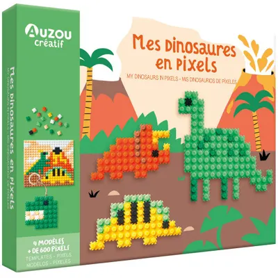 Set creativ cu pixeli - Dinozauri