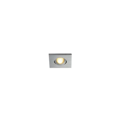 Spot incastrat, NEW TRIA 45 Ceiling lights, aluminium Power LED, 3000K, square, brushed aluminium, 30°, incl. driver, clip springs