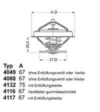 Termostat lichid racire (87 C) potrivit MERCEDES G (W460), T1 (601), T1 (B601) 2.4D 3.0D 04.77-12.91