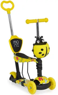 Tricicletă cu scaun Moni - Lollipop, galbenă