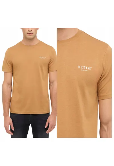 Tricou Barbati - Maro - 100% Bumbac - Croiala Regular Fit - Design Clasic Casual - Calitate Premium - Style Austin Chipmunk - Maro cafeniu