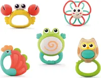 Hola Toys Set de jucării pentru bebeluși - Orchestra Animalelor, 5 piese