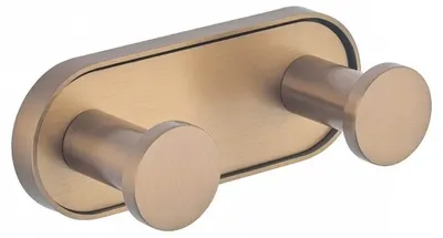 Agățătoare de perete dublă Inter Ceramic - Lusso, 4.15 х 4 х 10.4 cm, Rose Gold