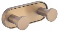 Agățătoare de perete dublă Inter Ceramic - Lusso, 4.15 х 4 х 10.4 cm, Rose Gold