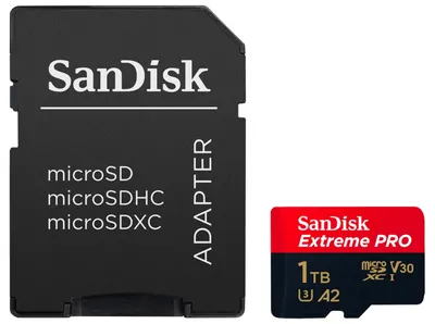 Card de memorie SanDisk - Extreme PRO, 1TB, microSDXC, Class10 + adaptor