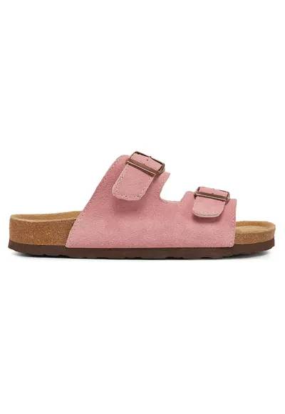 Papuci dama - piele naturala - roz