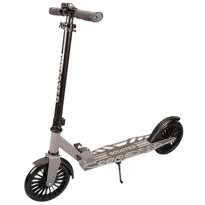 Trotineta Grand Prix, inaltime ajustabila,platforma perforata,roti 200 mm, negru