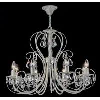 Candelabru Princess,8 becuri dulie E14, 230V,D.71cm, H.54 cm,Crem