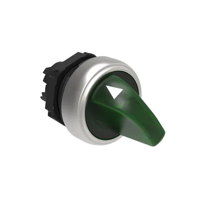 Selector luminos Ø22MM PLATINUM SERIES, 2 Pozitii, 0 - 1. GREEN