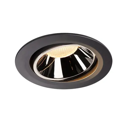 Spot incastrat, NUMINOS MOVE XL Ceiling lights, black Indoor LED recessed ceiling light black/chrome 3000K 40° rotating and pivoting