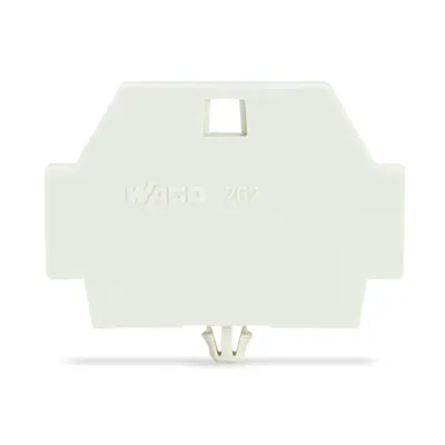End plate; with snap-in mounting foot; light gray