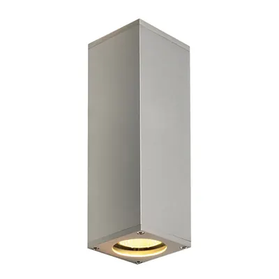 Corp iluminat de perete, aplica, THEO SUS / JOS de perete lumini GU10, QPAR51 gri, lumina de perete, gri-argintiu, max. 2x50 W