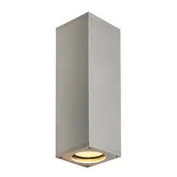 Corp iluminat de perete, aplica, THEO SUS / JOS de perete lumini GU10, QPAR51 gri, lumina de perete, gri-argintiu, max. 2x50 W,