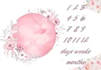 Pătură decorativă pentru fotografii Milestone - Luna, 75 x 100 cm, roz