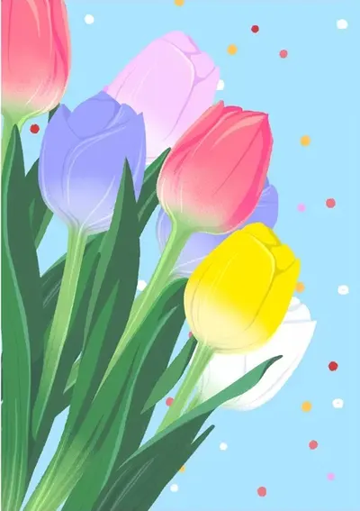 Felicitare GloryArt - Lalele