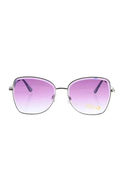 Ochelari de soare eleganti cu rama subtire si lentile mov