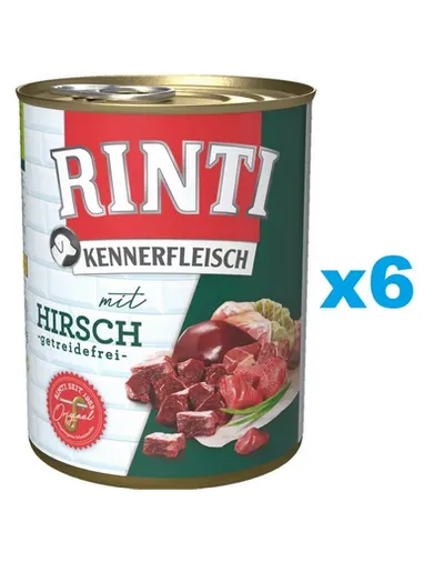 RINTI Kennerfleisch Venison hrana caine adult 6x800 g vanat