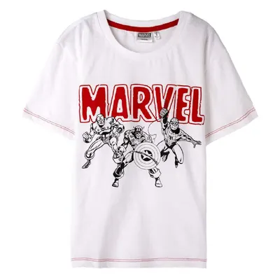 Tricou cu Mânecă Scurtă pentru Copii Marvel Alb