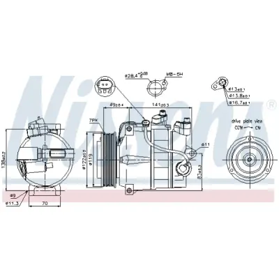Compresor, climatizare NISSENS 89200