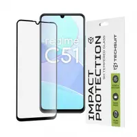 Folie de protectie Ecran Techsuit pentru Realme Note 50 / C51, Sticla Securizata, Full Glue, 111D, Neagra