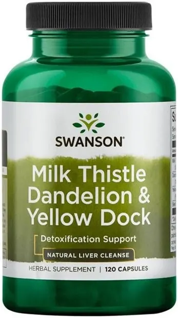 Milk Thistle, Dandelion & Yellow Dock, 120 capsule, Swanson