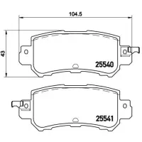 Set placute frana, frana disc BREMBO P 49 047