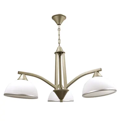 Lustra Ruxandra Crom Satinat+Alb 3xE27 60W