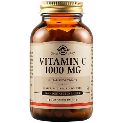Vitamina C 1000mg, 100 capsule, Solgar