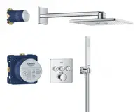 Sistem de dus Grohe SmartControl 34873000, 1/2 inch, incastrat, 310 mm, 2 functii, Crom