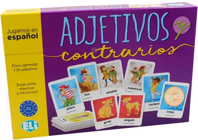 Joc educativ Eli Adjetivos y contrarios (Limba spaniolă)
