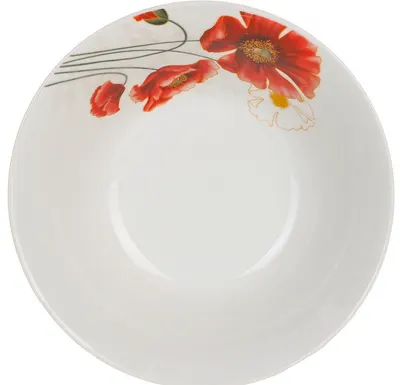Bol de porțelan Morello - Red Poppy, 18 cm