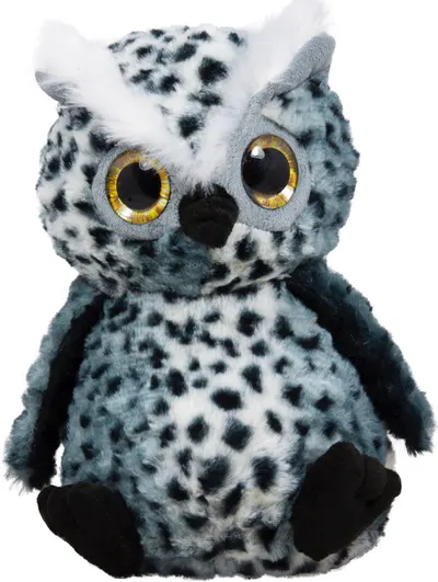 Jucărie de pluș Amek Toys - Bufniță, gri, 26 cm