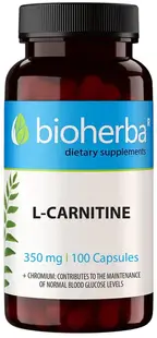 L-Carnitine, 350 mg, 100 capsule, Bioherba