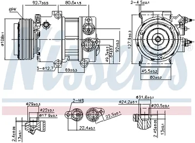 Compresor AC clima VOLVO S80 II, V70 III; FORD GALAXY, MONDEO IV, S-MAX 2.0-2.3 intre 2006-2015