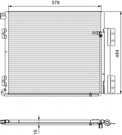 Condensator A C 482x580x16 potrivit MAN FOC, TGL I, TGM I 08.04