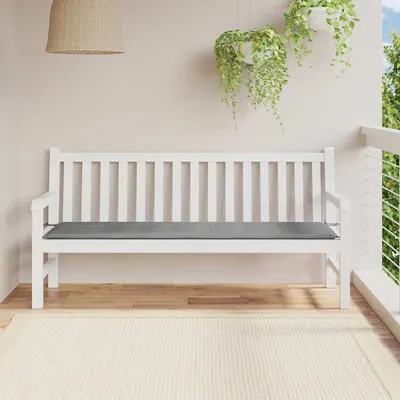 vidaXL Pernă de bancă de grădină, gri, 180x50x3 cm, textil oxford