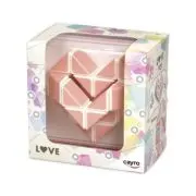 Puzzle logic sarpe, in forma de inima 3D, roz, cu colectie de stickere tematice, Cayro