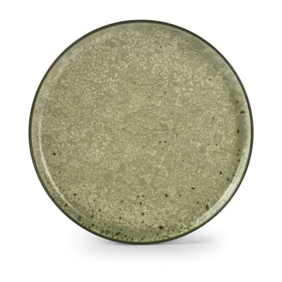 Farfurie verde/crem din gresie ø 27 cm Gravel – ONA