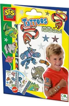 Tatuaje pentru copii. Animale luptatoare