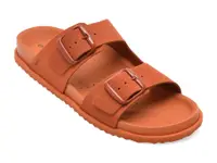 Papuci GEOX portocalii, D558RA, din piele intoarsa