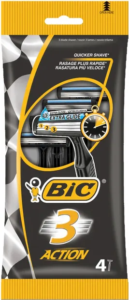 Pachet Aparat de ras Action 3, 4 bucati, BIC
