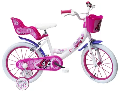 Bicicletă pentru fete SCH Heart 16” cu accesorii